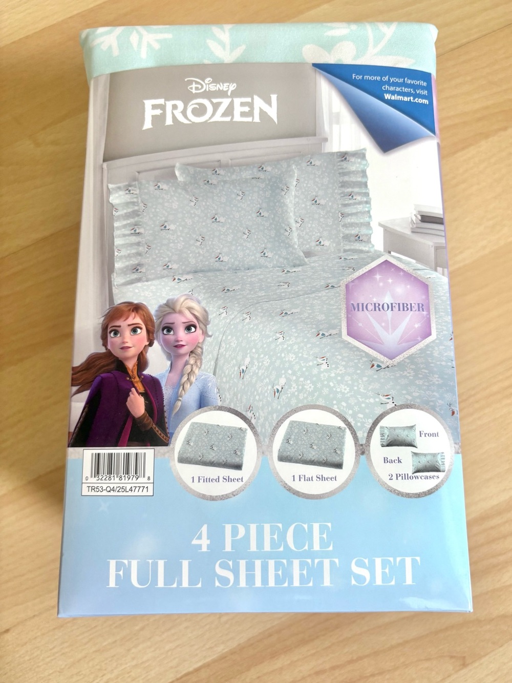 NEW Disney Frozen 4-Piece Full Sheet Set “Icy Adventure” Pillowcases Fitted Flat